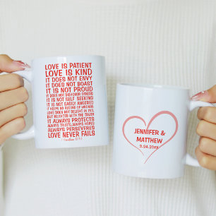 Liebe scheitert nie Personalisiert Kaffeetasse