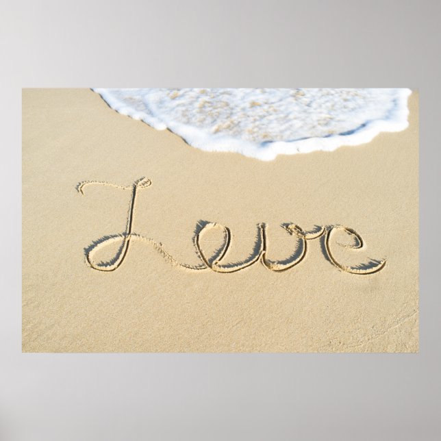 Liebe Schild auf dem Strand Sand (Vorne)