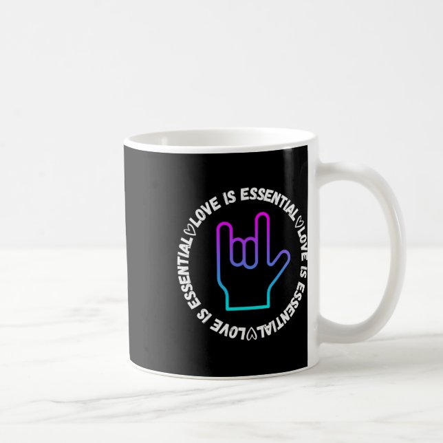 Liebe Schild Behinderung Bewusstsein Kaffeetasse (Rechts)