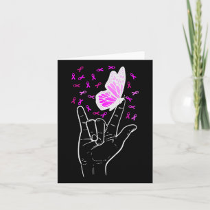 Liebe Schildern Butterfly Brustkrebs Bewusstsein P Karte
