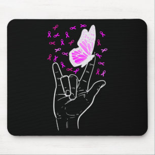 Liebe Schildern Butterfly Brustkrebs Bewusstsein P Mousepad