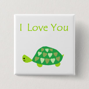 Liebe-Schildkröte Button