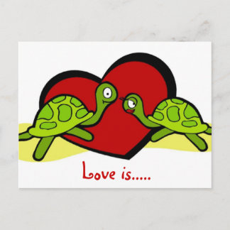Liebe Schildkröten nach der Karte