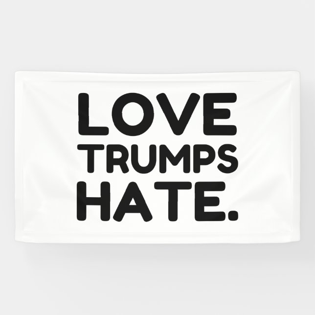 Liebe schlägt Hass Banner (Horizontal)