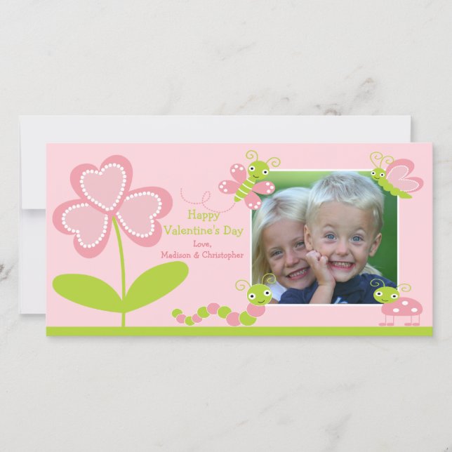 Liebe schlägt Valentinstag Feiertagskarte (Vorderseite)