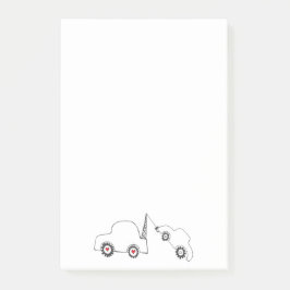 Liebe-Schleppseil-klebrige Anmerkungen Post-it Klebezettel