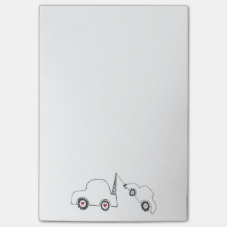 Liebe-Schleppseil-klebrige Anmerkungen Post-it Klebezettel