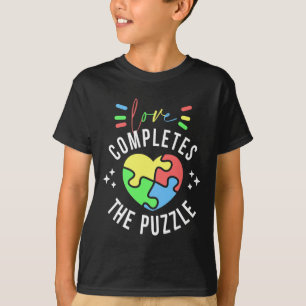 Liebe schließt das Puzzle-Autismus-Bewusstseinsang T-Shirt