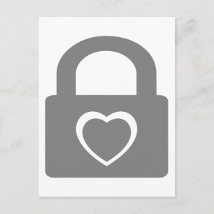 Liebe schloss sich ein. postkarte