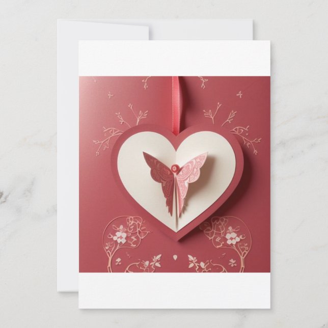 Liebe-Schmetterling-Einladung Einladung (Rückseite)