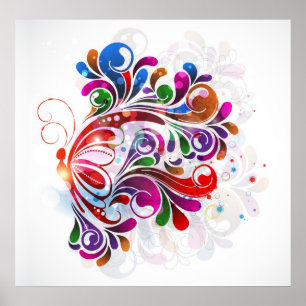 Liebe-Schmetterlings-Druck Poster