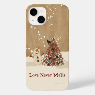 Liebe schmilzt nie Schneemann Case-Mate iPhone 14 Hülle