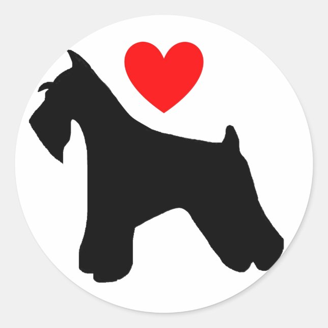 Liebe Schnauzer Sticker (Vorderseite)