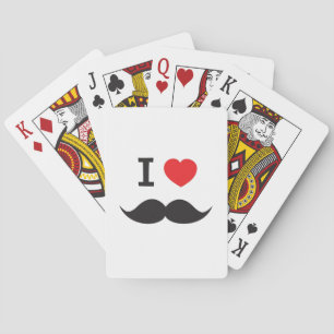 Liebe-Schnurrbart Spielkarten