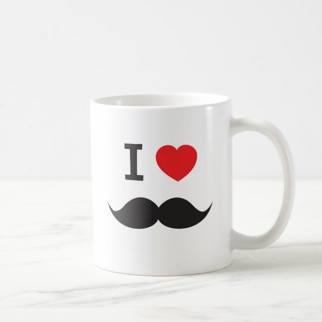 Liebe-Schnurrbart-Tasse Tasse (Rechts)