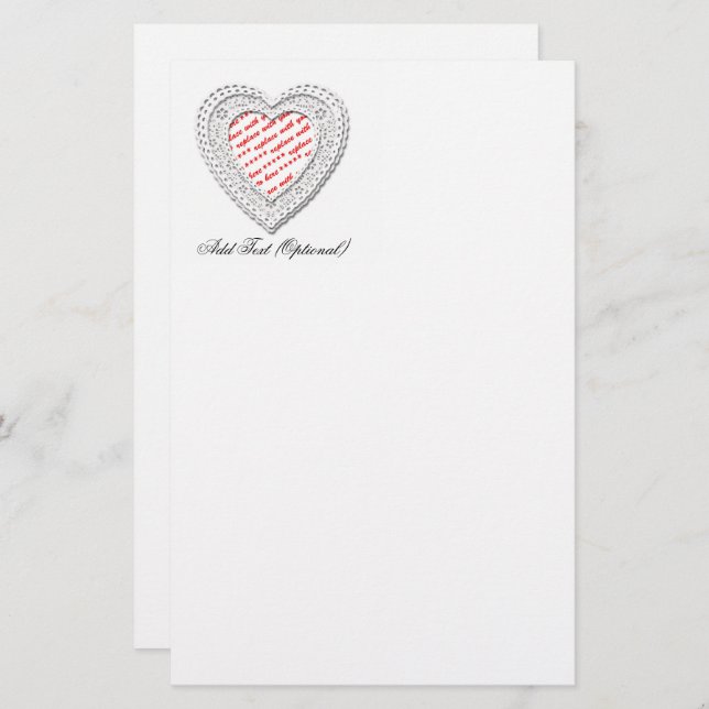 Liebe Schnürsenkel Foto Rahmen Briefpapier (Vorne/Hinten)