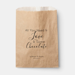 Liebe Schokolade Personalisierte Hochzeitsstimmung Geschenktütchen