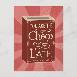 Liebe Schokolade Postkarte