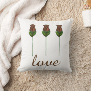 LIEBE Schokolade Rose Valentinstag Rose Blume Kissen