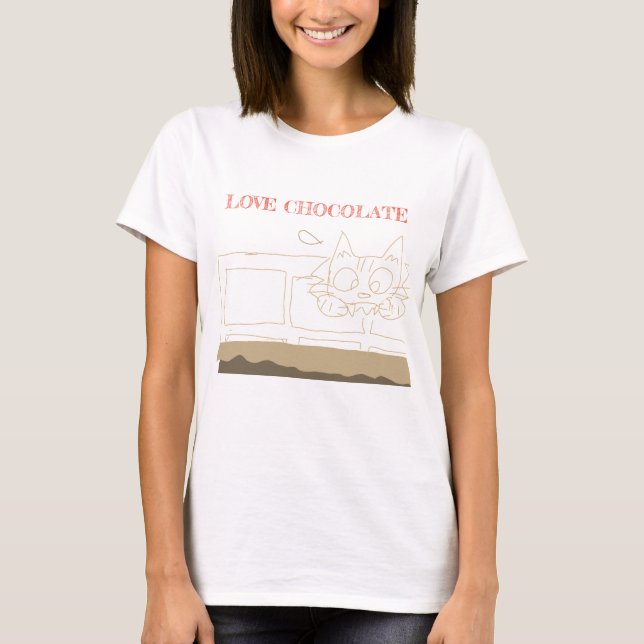 Liebe Schokolade T - Shirt (Vorderseite)