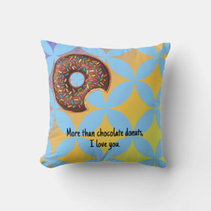 Liebe Schokoladen-Donuts Kissen
