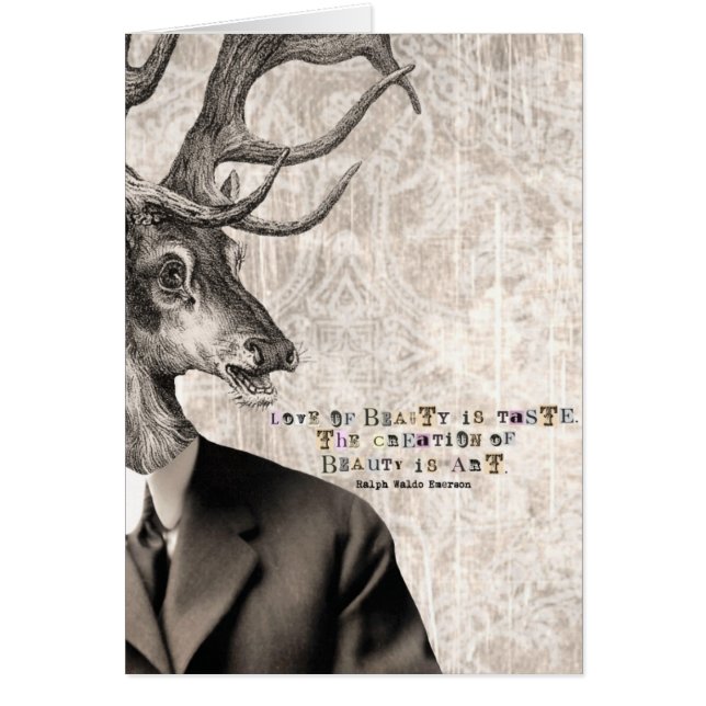 Liebe Schönheits-Vintager Rotwild-Digital-Kunst (Vorne)