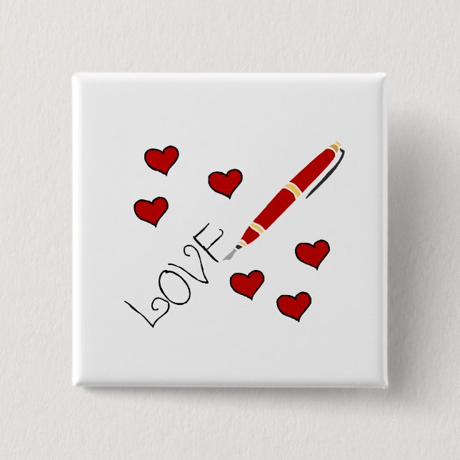 Liebe (Schreiben) Button (Vorderseite)