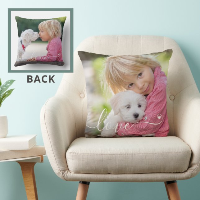 LIEBE Schreiben von 1-2 Fotos Handgeschriebenes He Kissen (Von Creator hochgeladen)