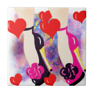 Liebe Schuhe - Spaß Lesben Geschenke & Zubehör Fliese