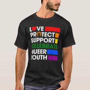 Liebe schützen Unterstützung Celebrate Quee Jugend T-Shirt