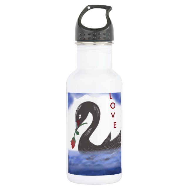 Liebe-Schwan-Wasser-Flasche Trinkflasche (Vorderseite)