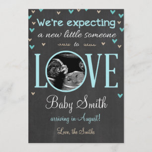 Liebe Schwangerschaft Ankündigung Ultrasound Blue