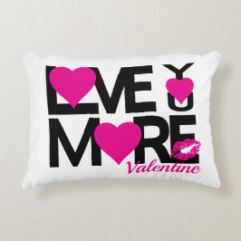 Liebe Schwarz und Rosa Mehr Dekokissen