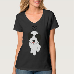 Liebe Schwarz-Weiß-Boulevard Wheaten Terrier Poodl T-Shirt