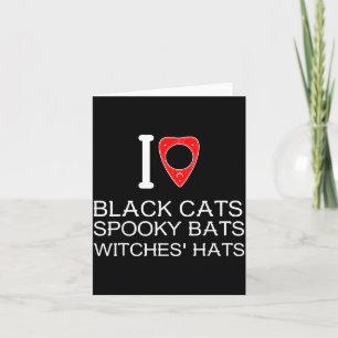 Liebe schwarze Katze gruselige Fledermäuse Hexenhü Karte