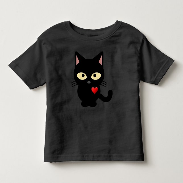 Liebe Schwarze Katzen T - Shirt, Kleinkind Kleinkind T-shirt (Vorderseite)