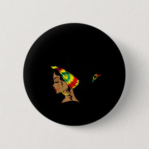 Liebe Schwarze Mädchen Afro Königin Kunstwerk Button