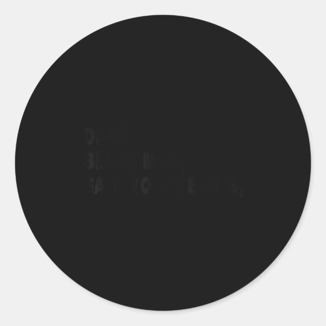 Liebe Schwarze Männer Rettete Motivation Zitate Runder Aufkleber (Vorderseite)