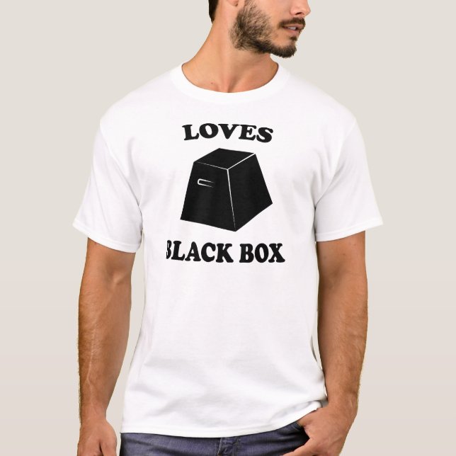 Liebe-schwarzer Kasten T-Shirt (Vorderseite)