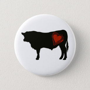 Liebe-schwarzes Angus-Rindfleisch Button