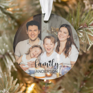 Liebe Schwarzes Herz Foto Ornament