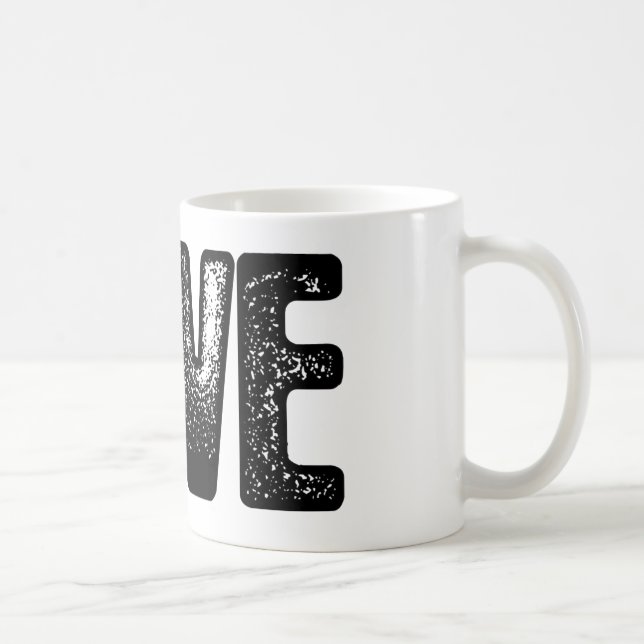 Liebe - Schwarzes Kaffeetasse (Rechts)