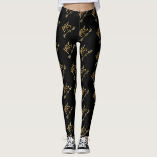 Liebe-Schwarzes Paris Frankreich und Leggings