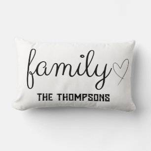 Liebe Schwarzes Skript Individuelle Name Pillow Lendenkissen