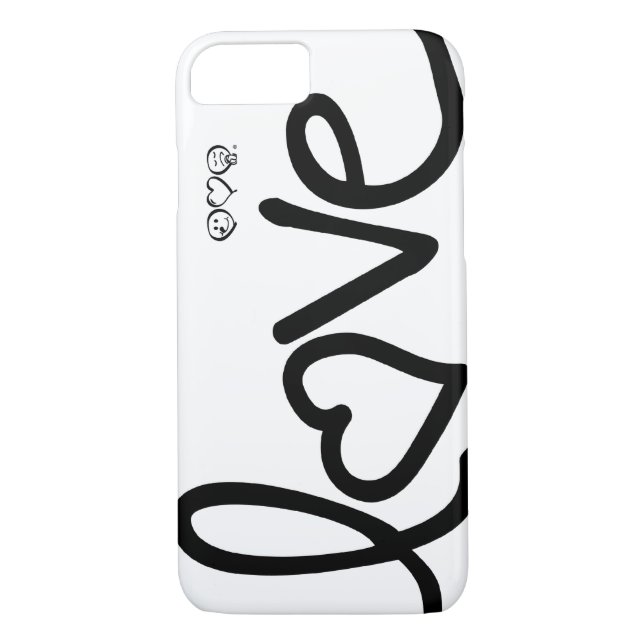 Liebe - Schwarzweiss-Typografie Case-Mate iPhone Hülle (Rückseite)