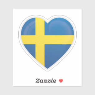 Liebe Schweden Aufkleber