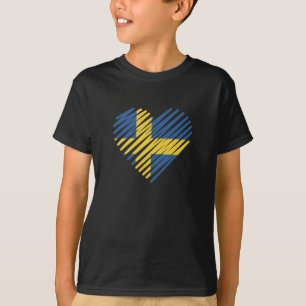 Liebe Schweden Herz Schweden Schweden Roots T-Shirt