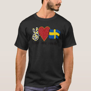 Liebe Schweden stolz schwedische Flagge Schwedisch T-Shirt