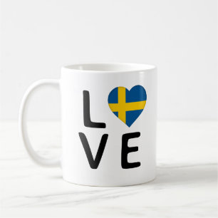 Liebe - Schwedenflagge Kaffeetasse