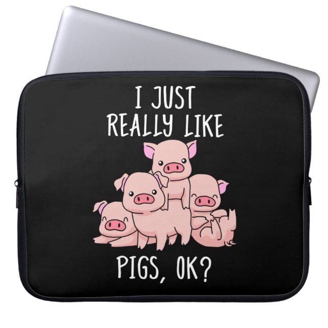 Liebe Schweinegeschenk Frauen Schweinegeschenke Ni Laptopschutzhülle (Vorderseite)